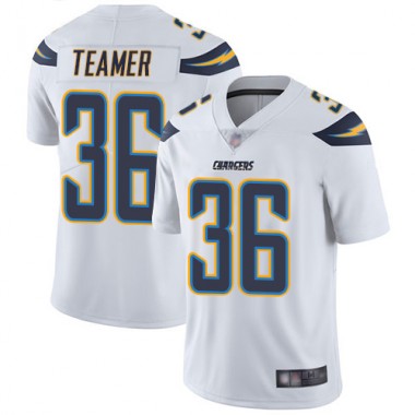 Los Angeles Chargers NFL Football Roderic Teamer White Jersey Youth Limited  #36 Road Vapor Untouchable->youth nfl jersey->Youth Jersey